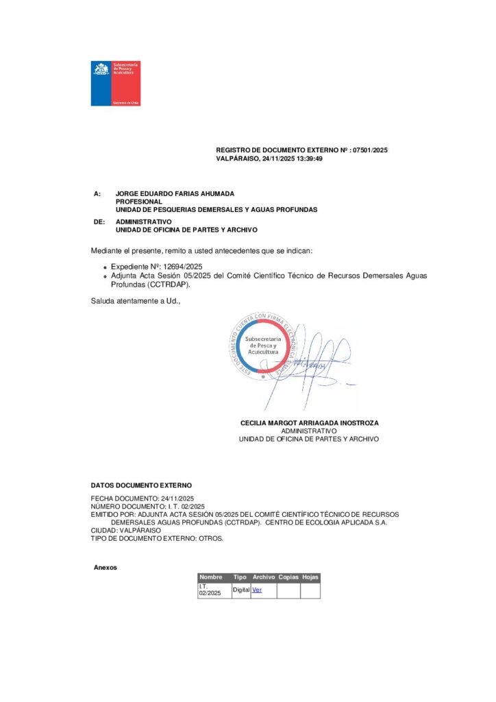 Informe Técnico Merluza de cola IT 02-2025