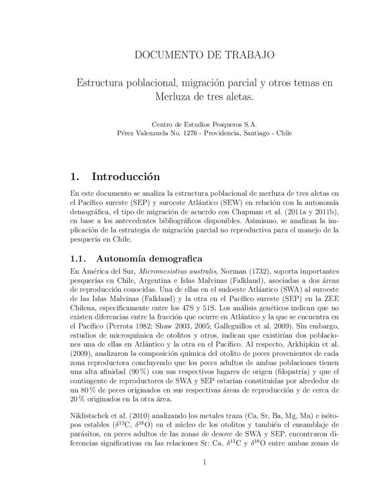 Estructura poblacional, migración parcial
