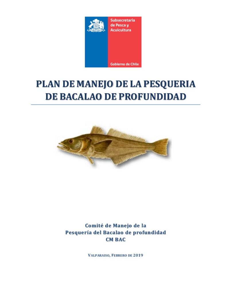Plan de manejo de la pesqueria.