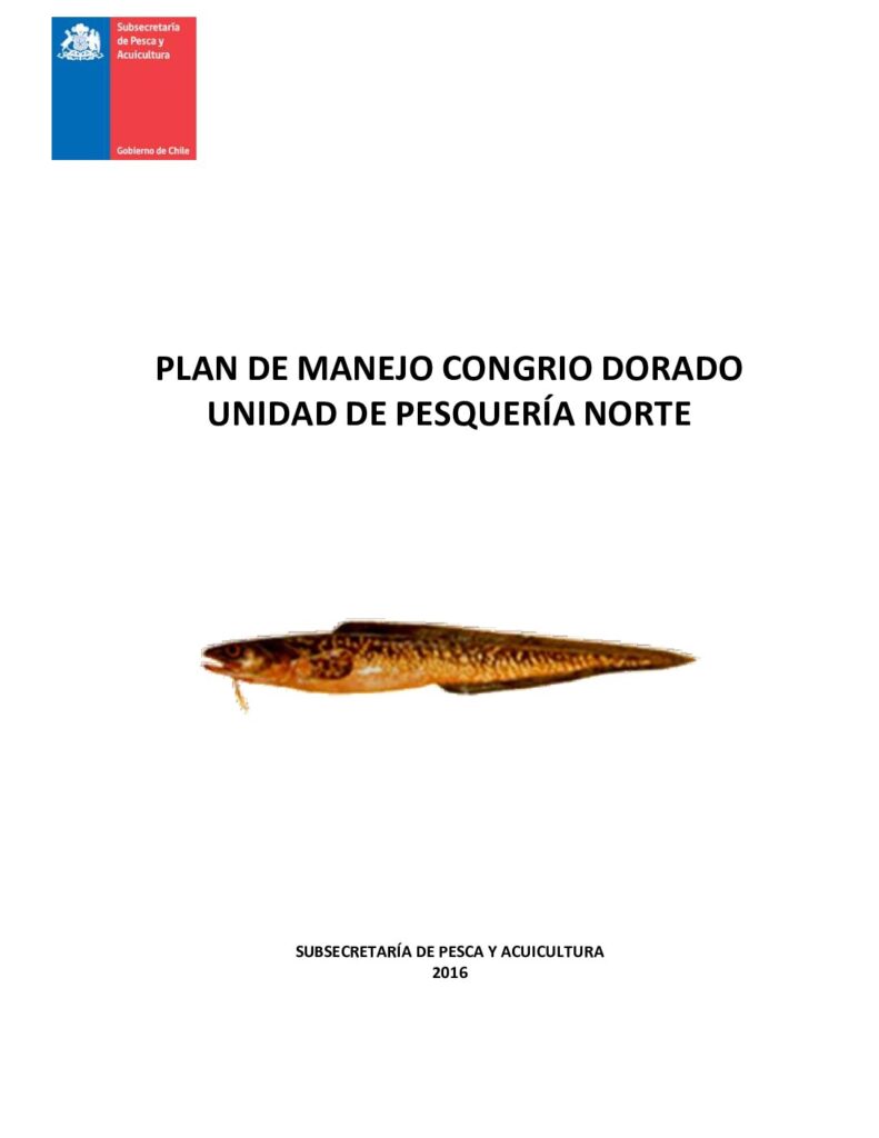 Plan de manejo Congrio dorado