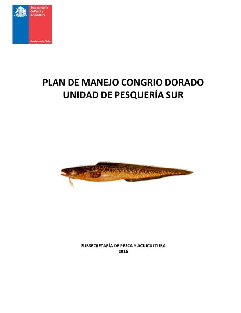 Plan de manejo Congrio dorado