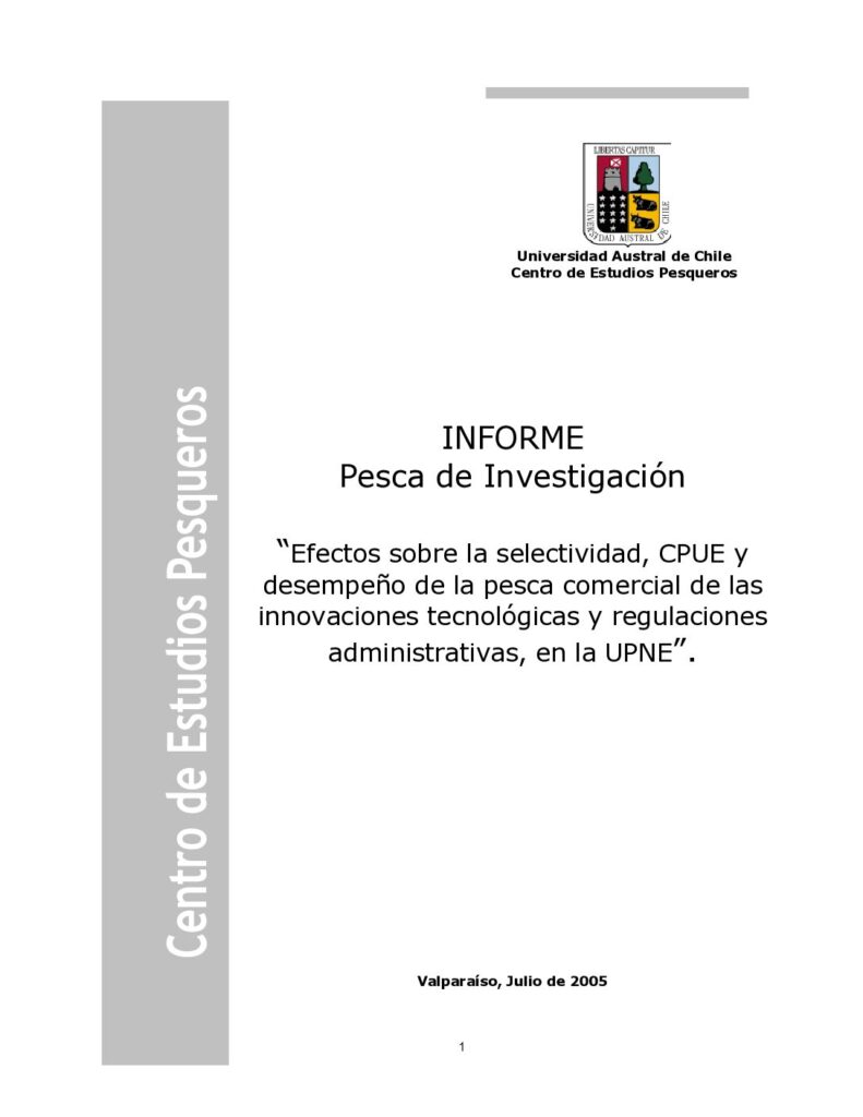Informe Pesca de Investigación Merluza de cola.